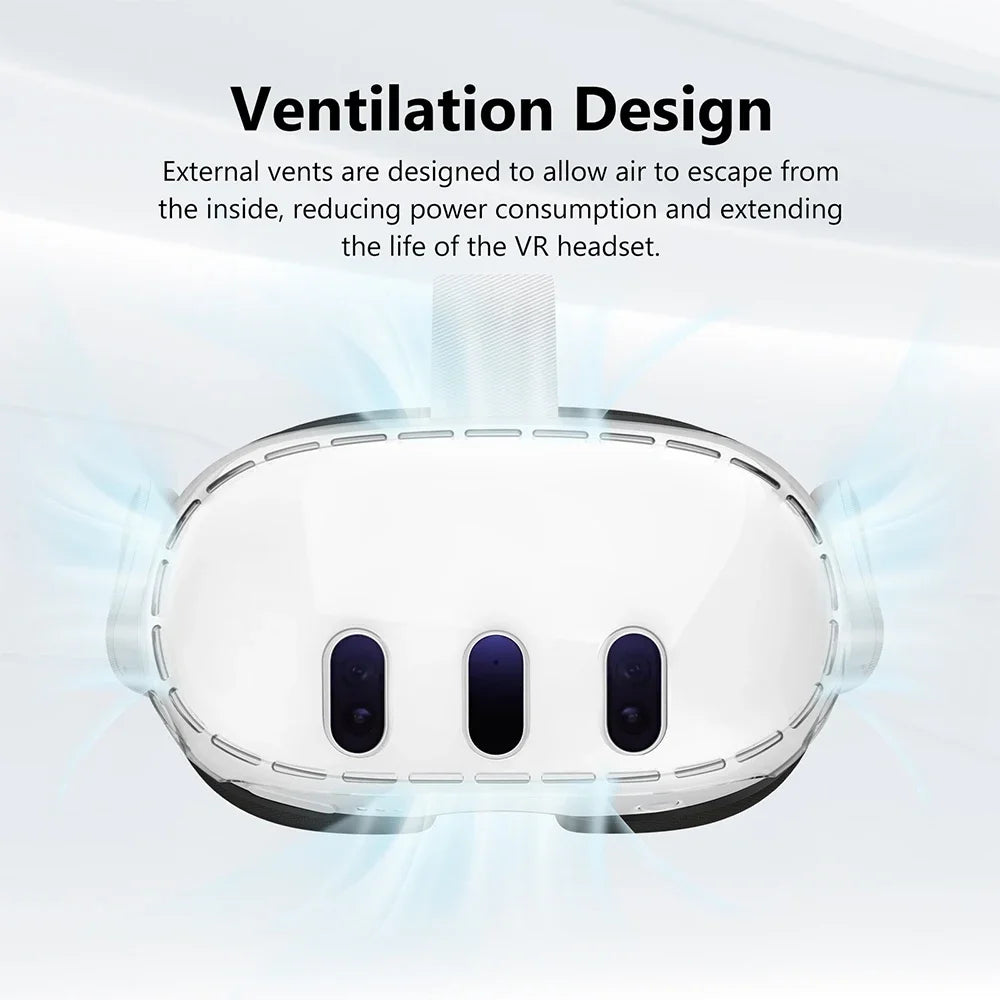 Estuche Transparente Para Accesorios De Meta Quest 3, Cubierta Protectora Para Auriculares VR, Protector De Lente De Cámara, Cristal Templado Para Quest3