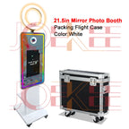 21.5 inch Touch Screen Magic Mirror Photo Booth Built-in Mini PC Portable Mirror Photo Booth Selfie Machine for Partys Events