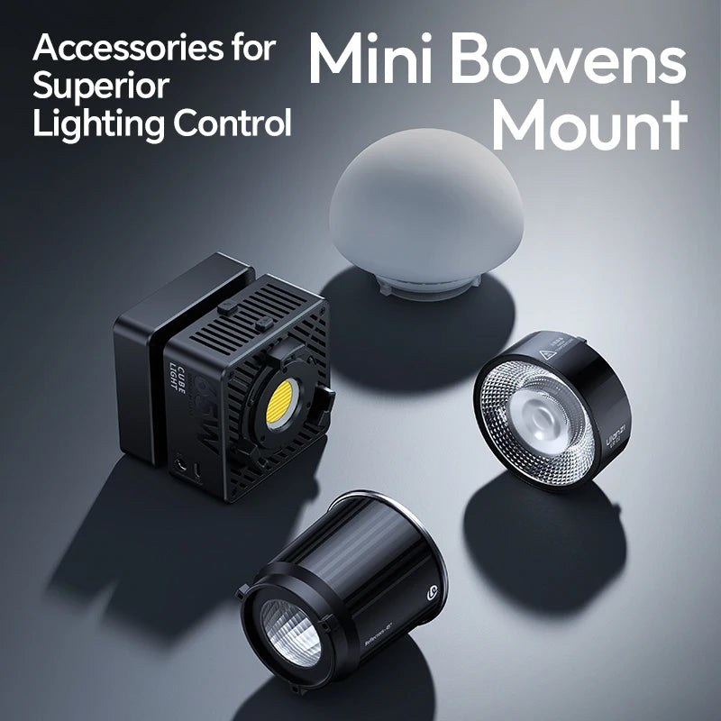 Ulanzi EC65 65W COB Cube Light 13 Light Effects for Vlog Video Production Camera Photography with DC Power Adapter PD Charger