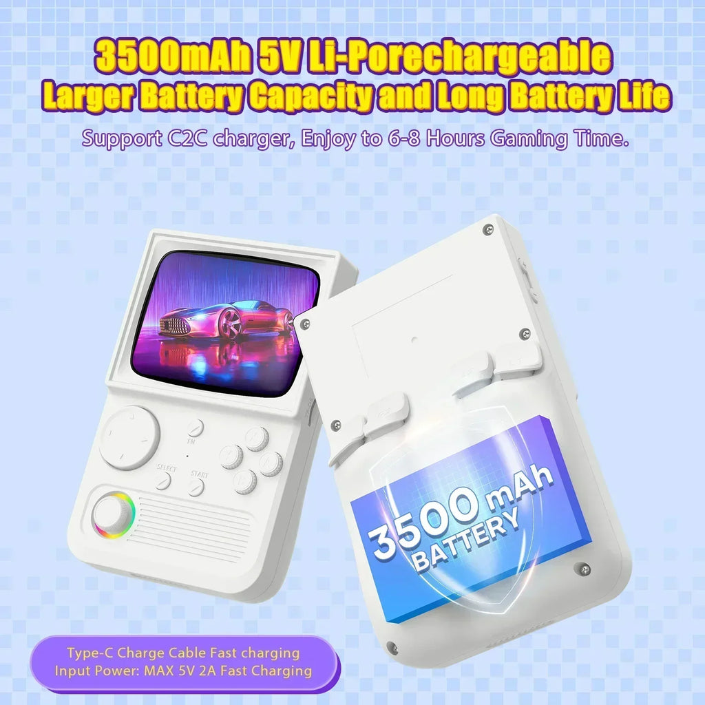R36T Retro Handheld Game Console 18000+Game EmuEMEC System 3.5'' IPS Screen Wi-Fi Multiplayer Portable Pocket Video Console