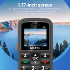 MKTEL S21 Feature Phone 1.77" Screen 800mAh Battery Dual SIM Dual Standby Loud Speaker MP3 MP4 FM Radio 2G Phone For Seniors