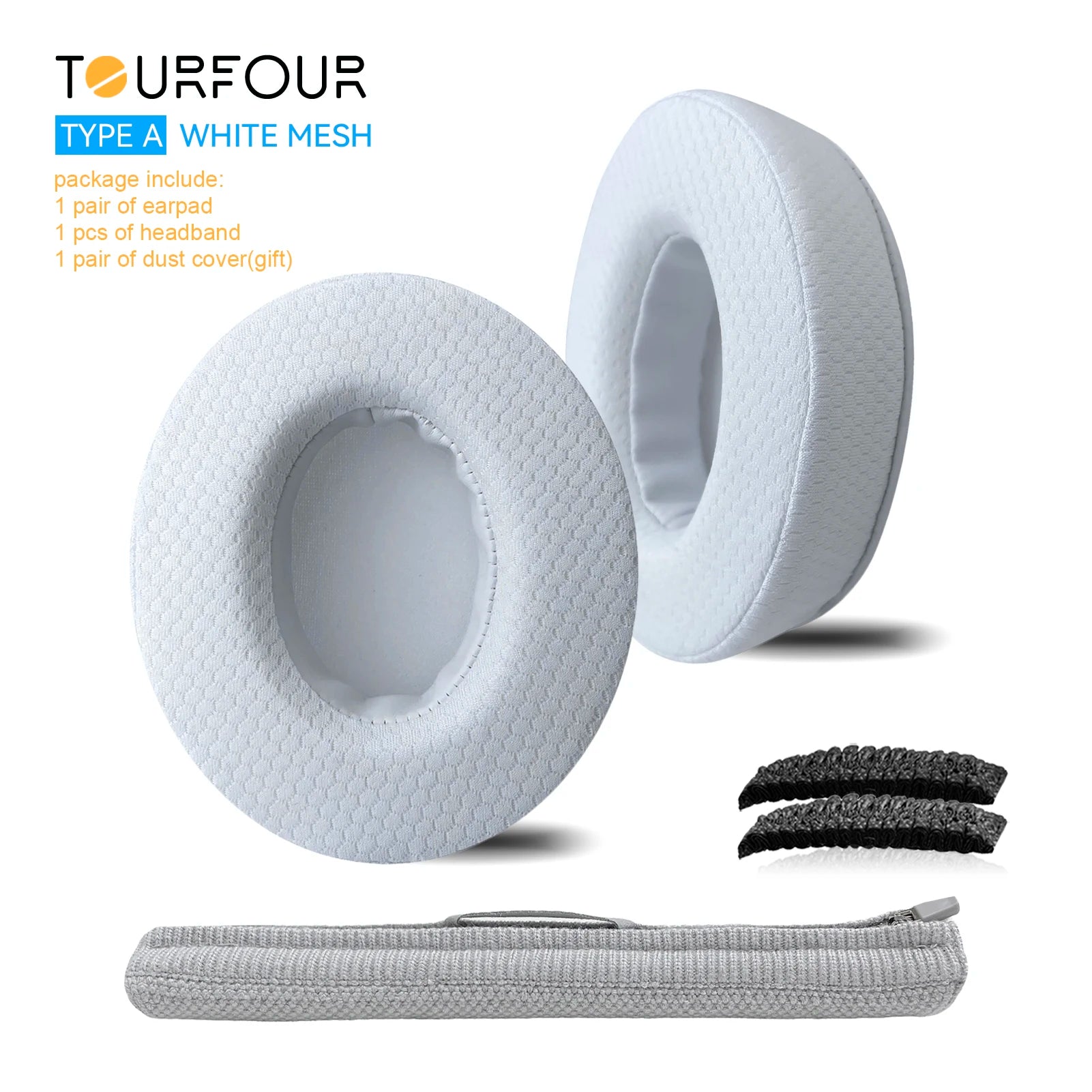 TOURFOUR Replacement Earpads for Audio Technica ATH-M50x,M50xBT,M40x,M30x,M20x,MSR7 Headphones Ear Cushion Sleeve Earmuffs