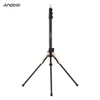 Andoer 190cm/74.8 Inch Portable Aluminum Alloy Photography Light Stand Reverse Folding Leg Stand 3-Section Flip Locks Design