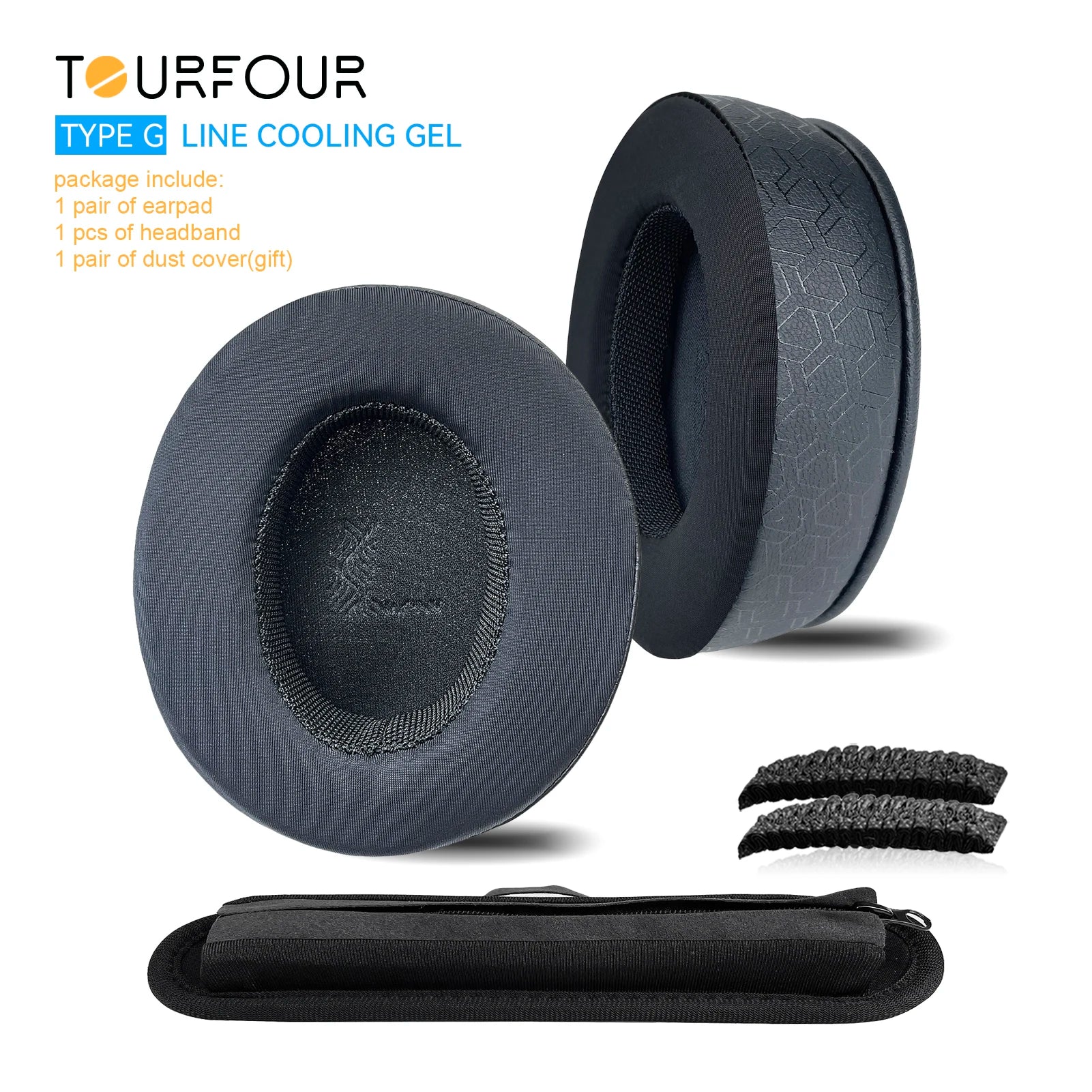 TOURFOUR Replacement Earpads for Audio Technica ATH-M50x,M50xBT,M40x,M30x,M20x,MSR7 Headphones Ear Cushion Sleeve Earmuffs