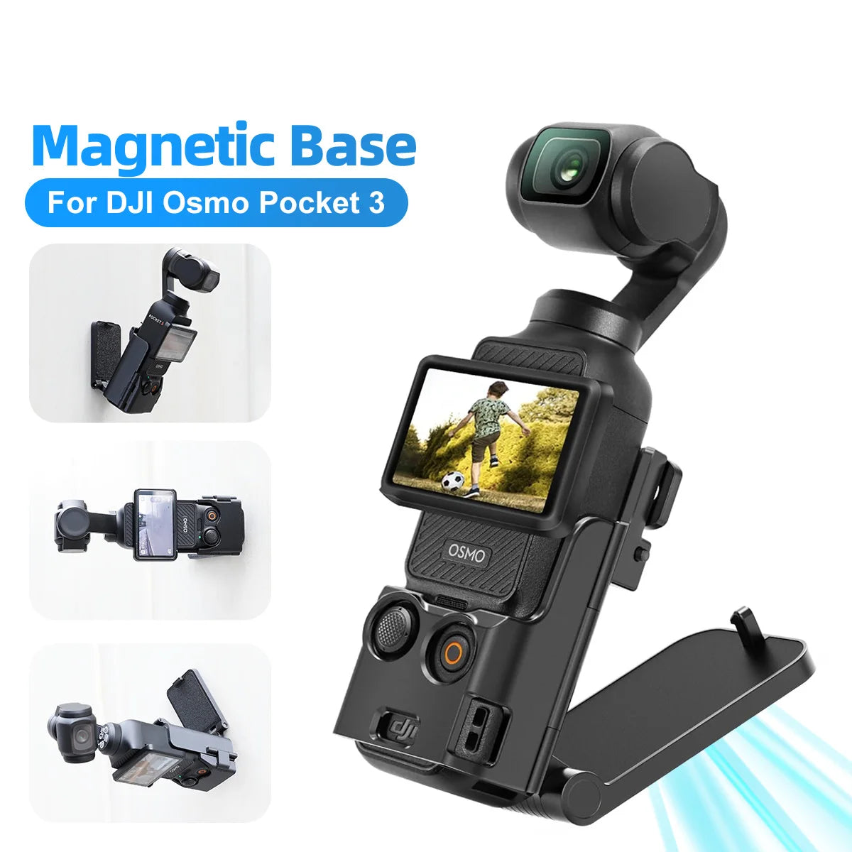 Magnetic Camera Bracket Mount Compatible with DJI OSMO Pocket 3 Expansion Adapter Magnet Steering Holder Bracket Pocket3