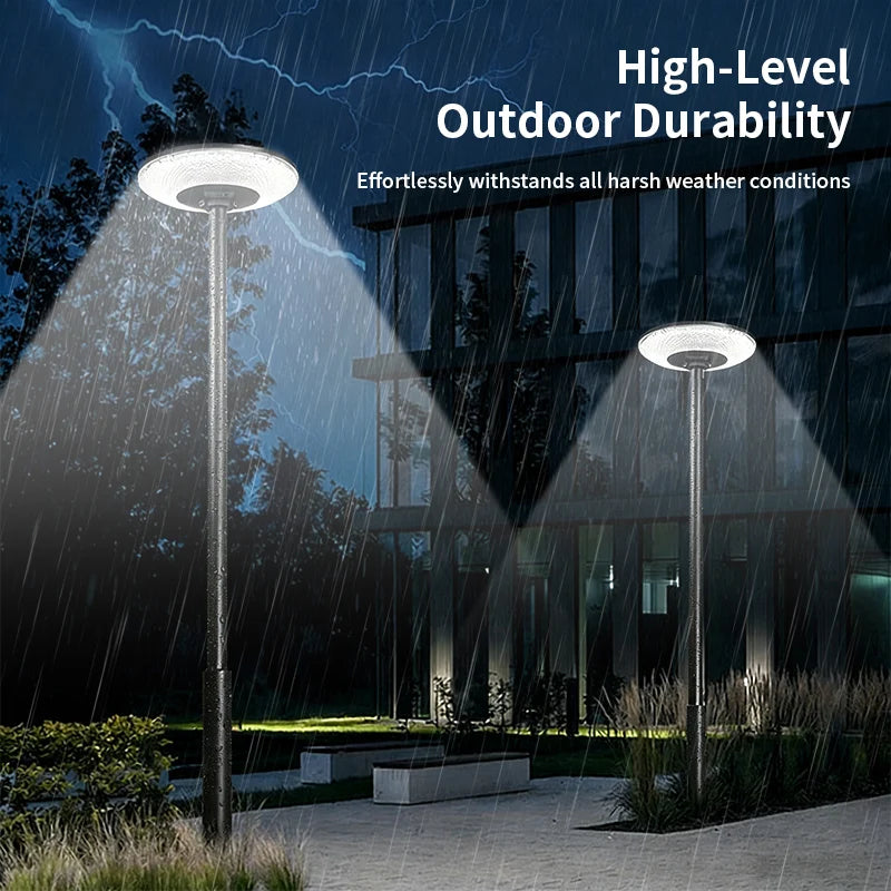  Waterproof Solar UFO Light Outdoor LED Post Lamp for Patio, Yard & Pathway