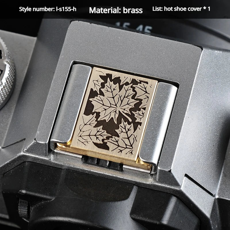 Bronze hot Shoe Cover Suitable for Fuji xt50 xs20 z72 z50 z30 r50 gr3x Micro Single Metal Dust Cover Decorative Accessories