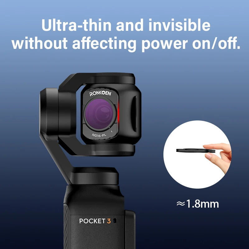 Ronkoen For DJI OSMO Pocket 3 Magnetic ND/CPL Filter Set Creator Combo Accessories, Action Camera Neutral Density Filters