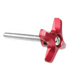 M8 Thread Stainless Steel & Aluminum Alloy Plum Hand Tighten Screw Clamping Knob Manual Handle Screw for Industry Equipment Part