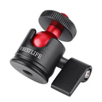 360 Degree Ball Head  Metal 360 Degree  Mini Ball Head 1/4" Screw Mount for DSLR Camera Fill Light Mini Ball Head