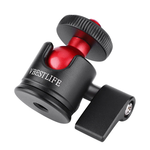 360 Degree Ball Head  Metal 360 Degree  Mini Ball Head 1/4" Screw Mount for DSLR Camera Fill Light Mini Ball Head