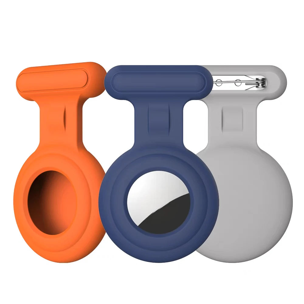 Silicone Air tag Holder Hidden Airtag Holder for Kids GPS Tracker with Brooch Pin, Airtags Clip Child/Elderly/Backpack/Luggage