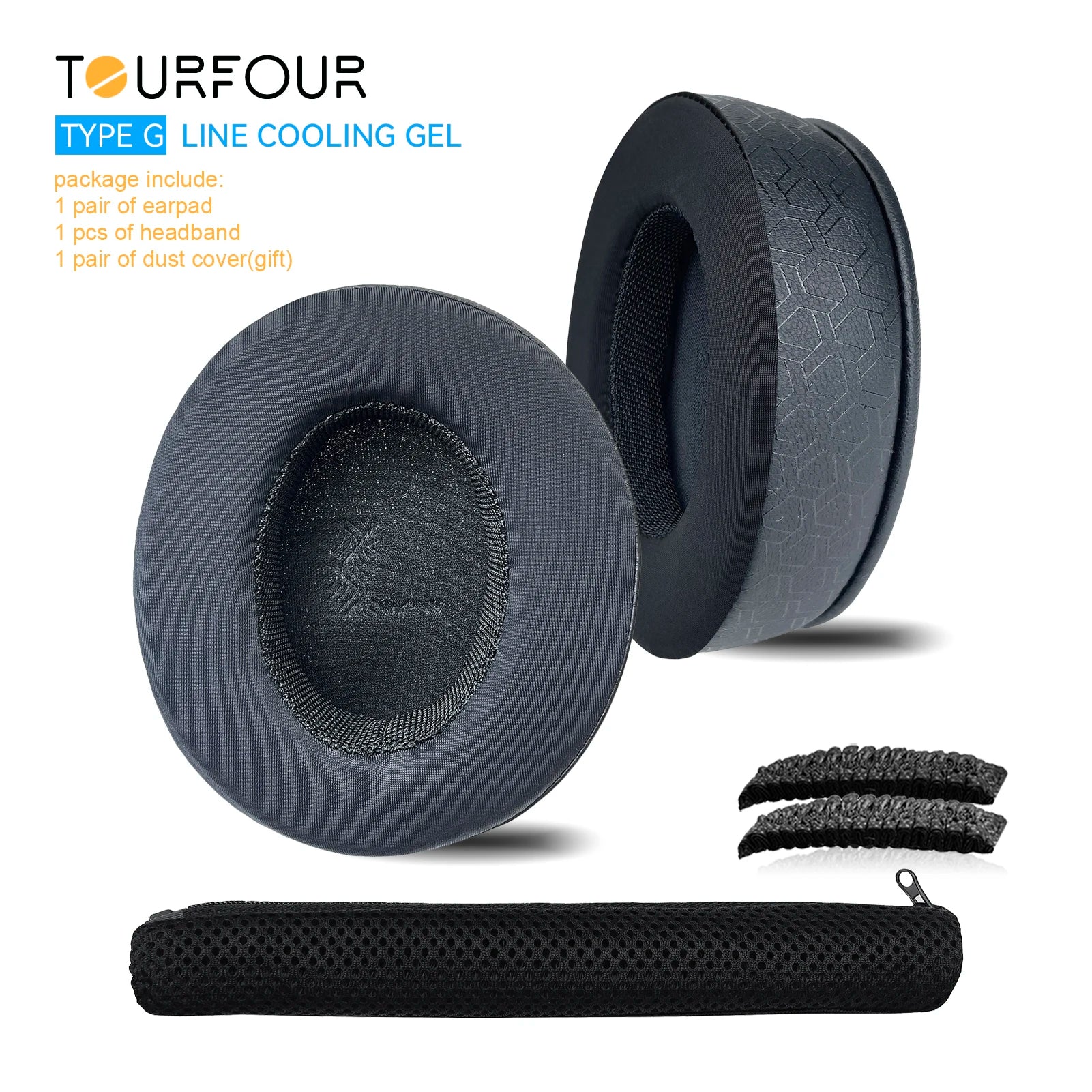 TOURFOUR Replacement Earpads for Audio Technica ATH-M50x,M50xBT,M40x,M30x,M20x,MSR7 Headphones Ear Cushion Sleeve Earmuffs