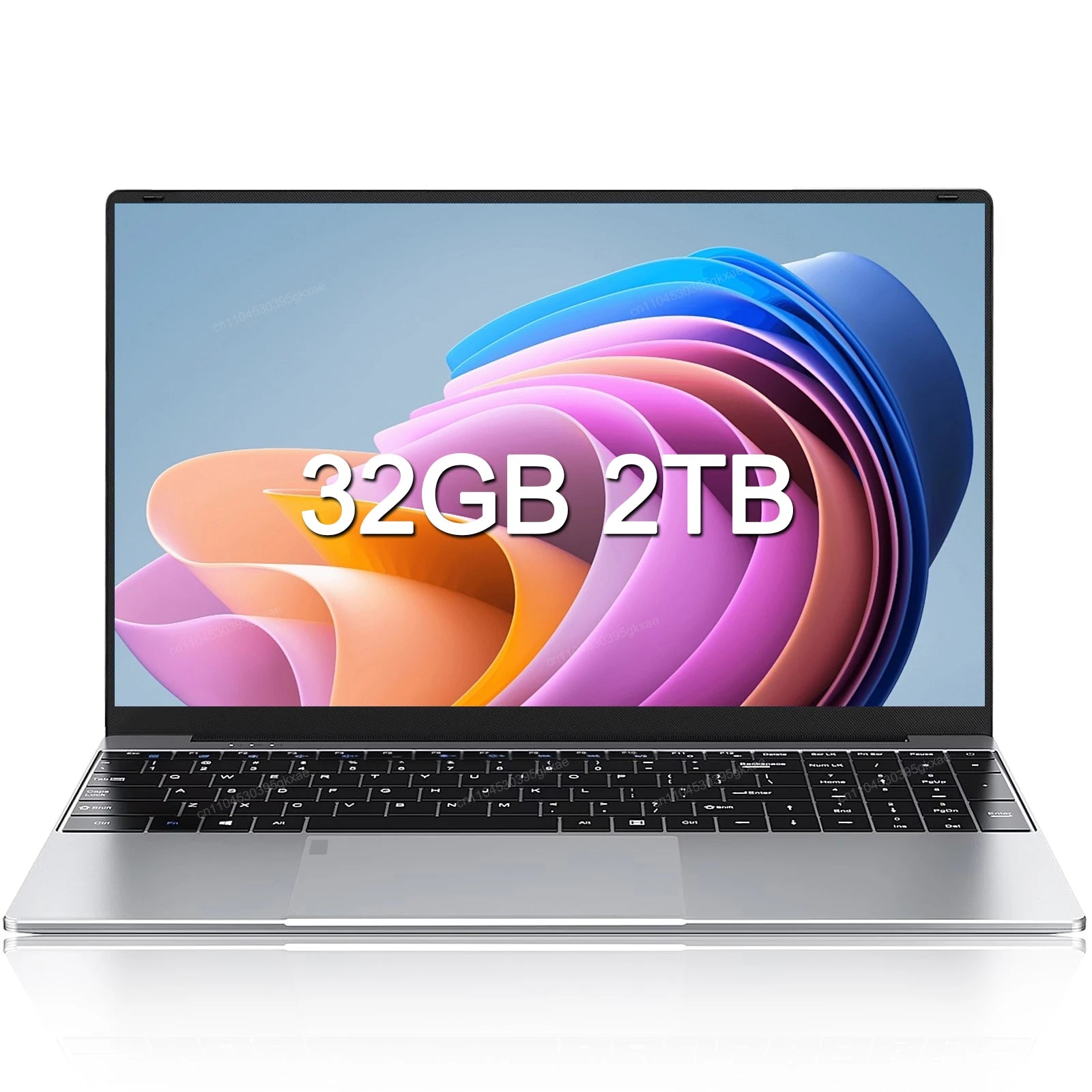 LENO Portátil Nuevo de 15.6" Intel 6500Y 32GB RAM 2TB SSD 5000mAh Office Windows11 Notebook PC Gamer con Huella Dactilar Retroiluminada