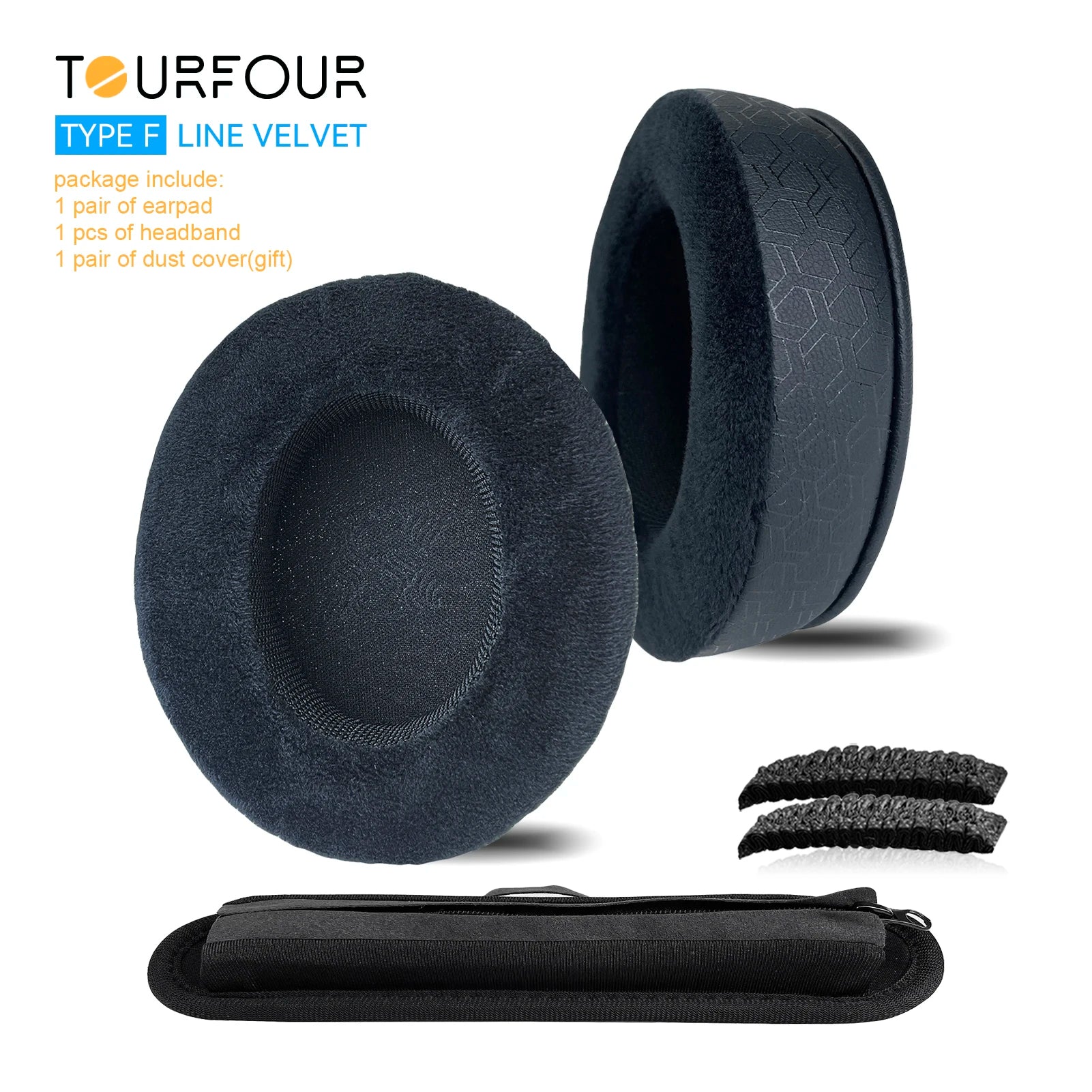 TOURFOUR Replacement Earpads for Audio Technica ATH-M50x,M50xBT,M40x,M30x,M20x,MSR7 Headphones Ear Cushion Sleeve Earmuffs