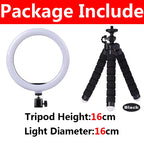 26cm LED Selfie Ring Light Dimmable Led Photography RingLight With Tripod & Phone Stand for Youtube Video Live Makeup Fill Lamps