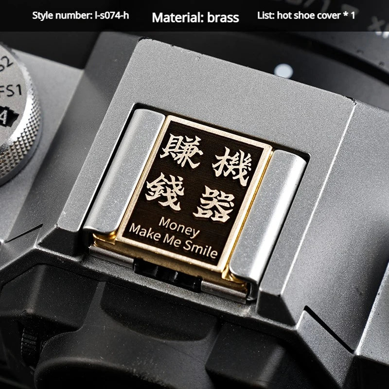 Bronze hot Shoe Cover Suitable for Fuji xt50 xs20 z72 z50 z30 r50 gr3x Micro Single Metal Dust Cover Decorative Accessories