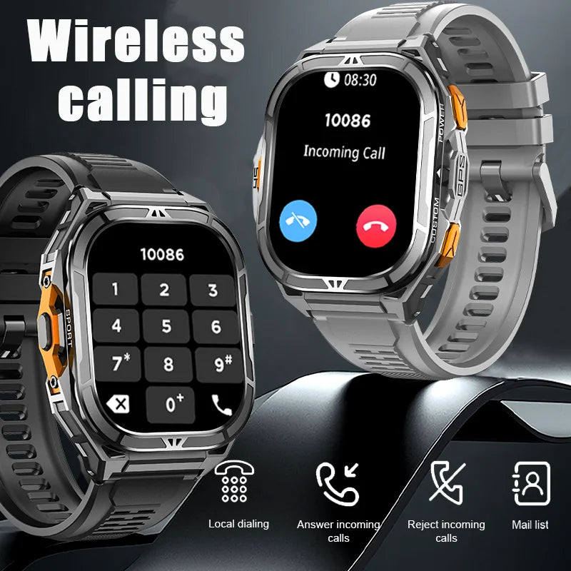 2025 New Dual Frequency GPS Outdoor SmartWatch Compass Altitude Air Pressure 5ATM Waterproof Sports SmartWatch for Men and Women