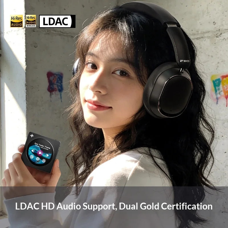 FiiO EH13 Headphones Over Ear Wireless Bluetooth Dynamic ANC Noise Reduction LDAC HiFi Audio Long Battery Life Game Headset Gift