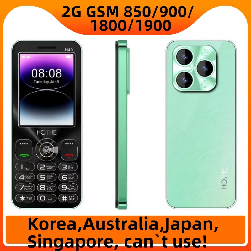 H40 Push Button Mobile Phone,2.8 Inch,Dual Sim,Bluetooth,Flashlight,MP3 MP4,Wireless FM,Camera,Vibration,BigHorn Cheap CellPhone