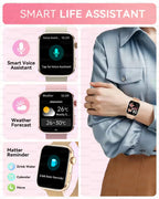 2025 New NFC Smart Watch Women AMOLED HD Screen IP68 Waterproof Blood Oxygen Heart Rate BT Call Smartwatch Watch