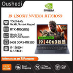 Portátil para videojuegos de 16 pulgadas Intel Core i9-12900H NVIDIA RTX 4060 8G 64GB RMD 4TB SSD DDR5 Windows 11 Cámara HD WiFi6 Ordenador portátil