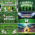 Boy's birthday background picture, children's portrait, football field,sports poster,baby shower, newborn photography background