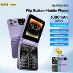 SERVO i16 PRO MAX Flip Mobile Phone 4 SIM Standby Speed Dial Magic Voice Flashlight Call Recording 2G GSM Button Fold Cellphones