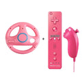 1 pair with 2-in-1 Gamepad games console with Game Racing Steering Wheel for Nintendo Wii Kart Remote Controller straight handle