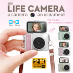 S162 Thumb Keychain Camera 1.47-inch Flip Screen Mini Action Camera Retro Style 2K Very Small Camcorder Video Recorder 2026 NEW