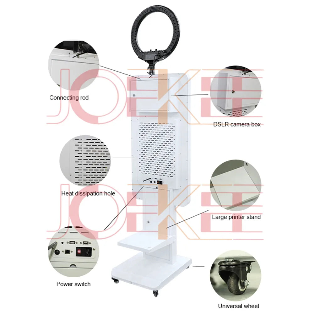 21.5 inch Touch Screen Magic Mirror Photo Booth Built-in Mini PC Portable Mirror Photo Booth Selfie Machine for Partys Events