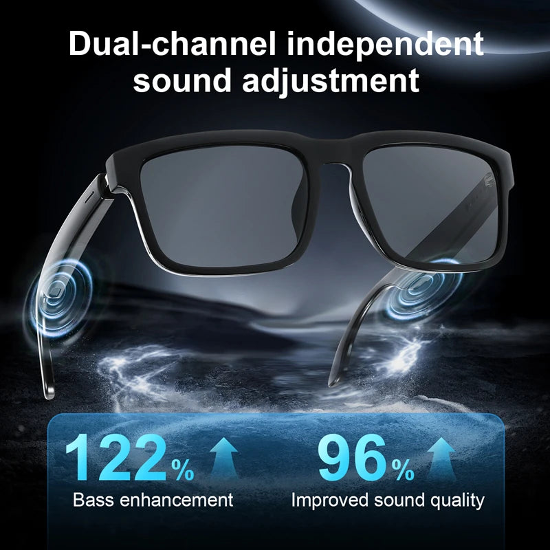 2025 New GL2 Smart Bluetooth Glasses Music Earphones Call Sunglasses Sunglasses Smart Bluetooth Glasses  Night Vision Sunglasses