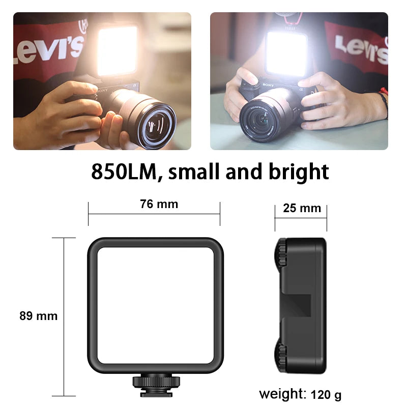 VIJIM VL81 LED Video Light 3200-5600K Camera Light 850LM 6.5W With Cold Shoe Mini Vlog Fill Light 3000mAh Panel Lamp Photography