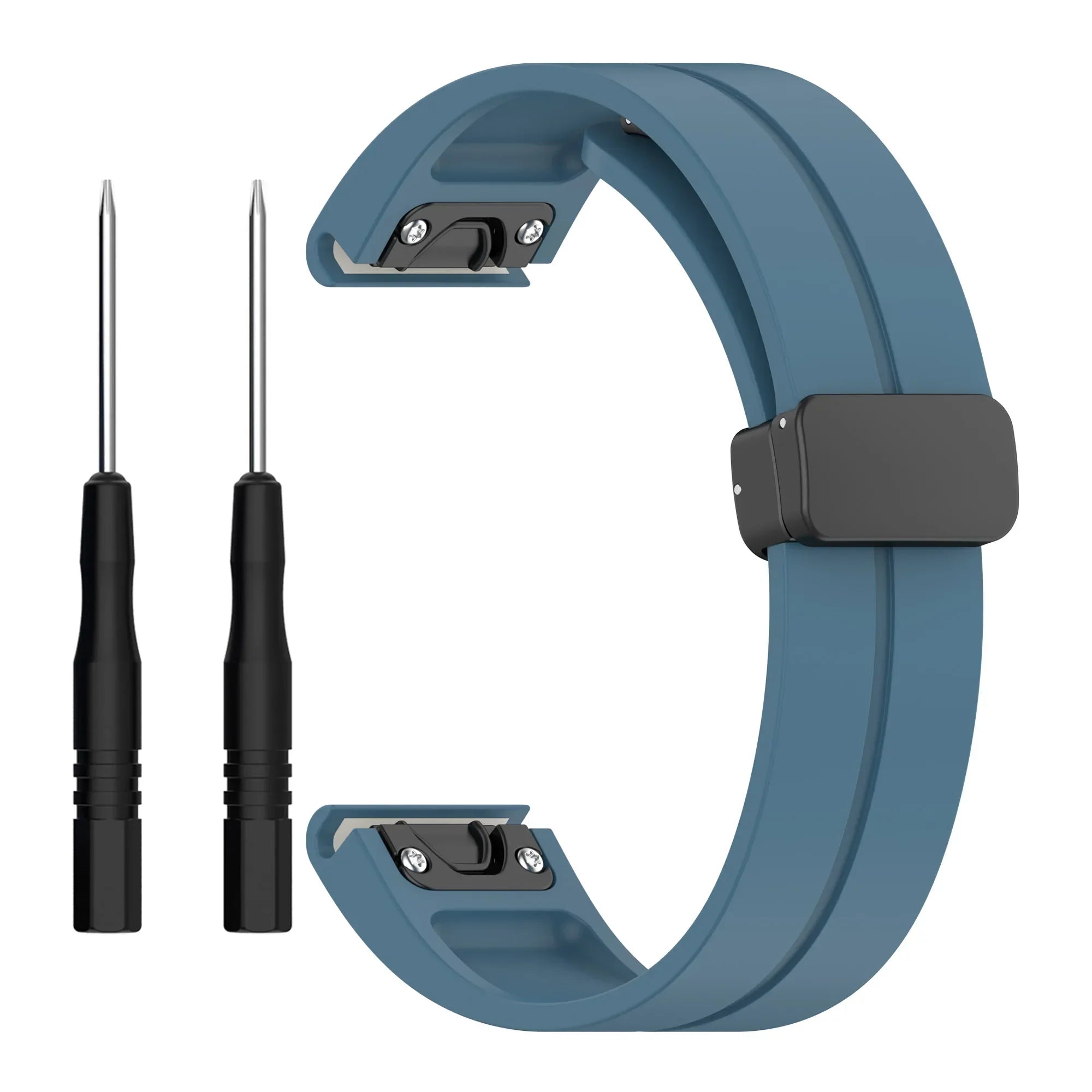 QuickFit 20mm 22mm 26mm Silicone Magnetic Folding Buckle Strap For Garmin Enduro 2 EPIX Gen2 Fenix 7 7X 6X Pro 5Plus Watchband