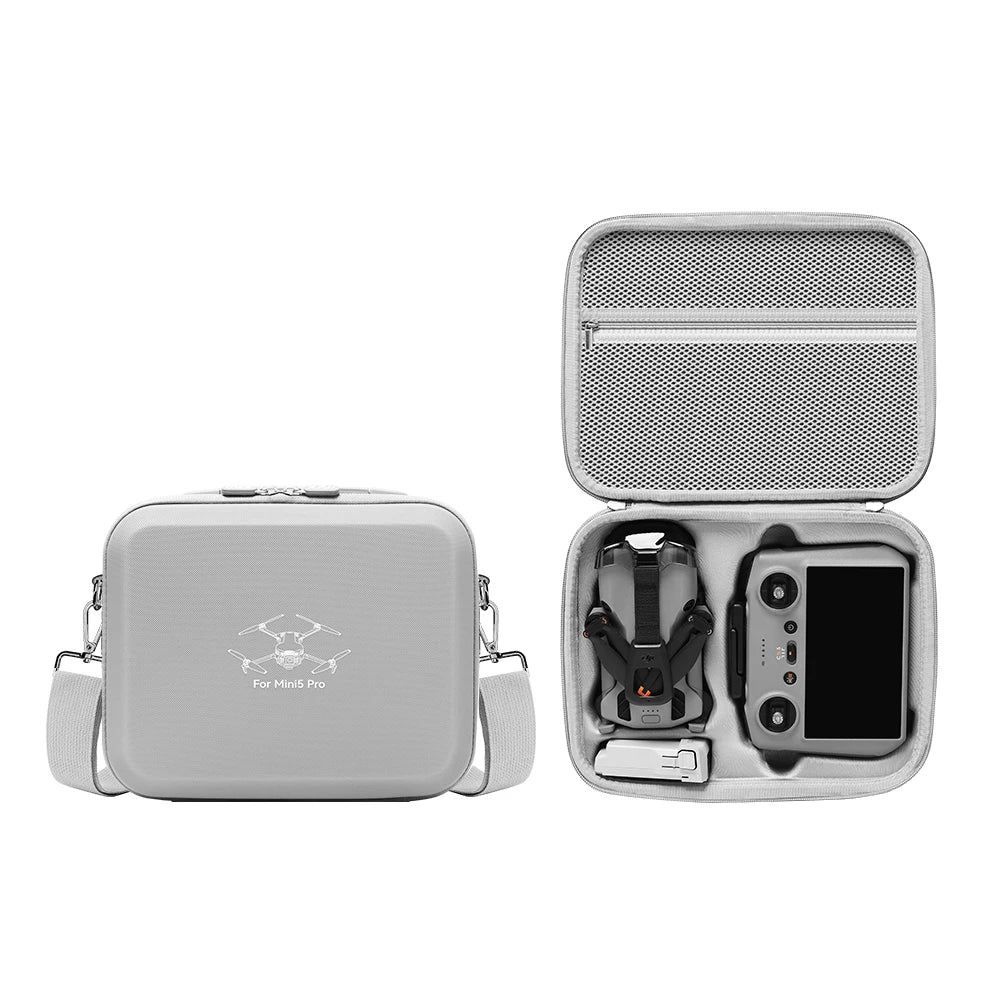 XFJI Portable Carrying Case for DJI Mini 5 Pro Storage Box for DJI Mini 5 Pro Hard Shell Handbag Drone Accessories Shoulder Bag