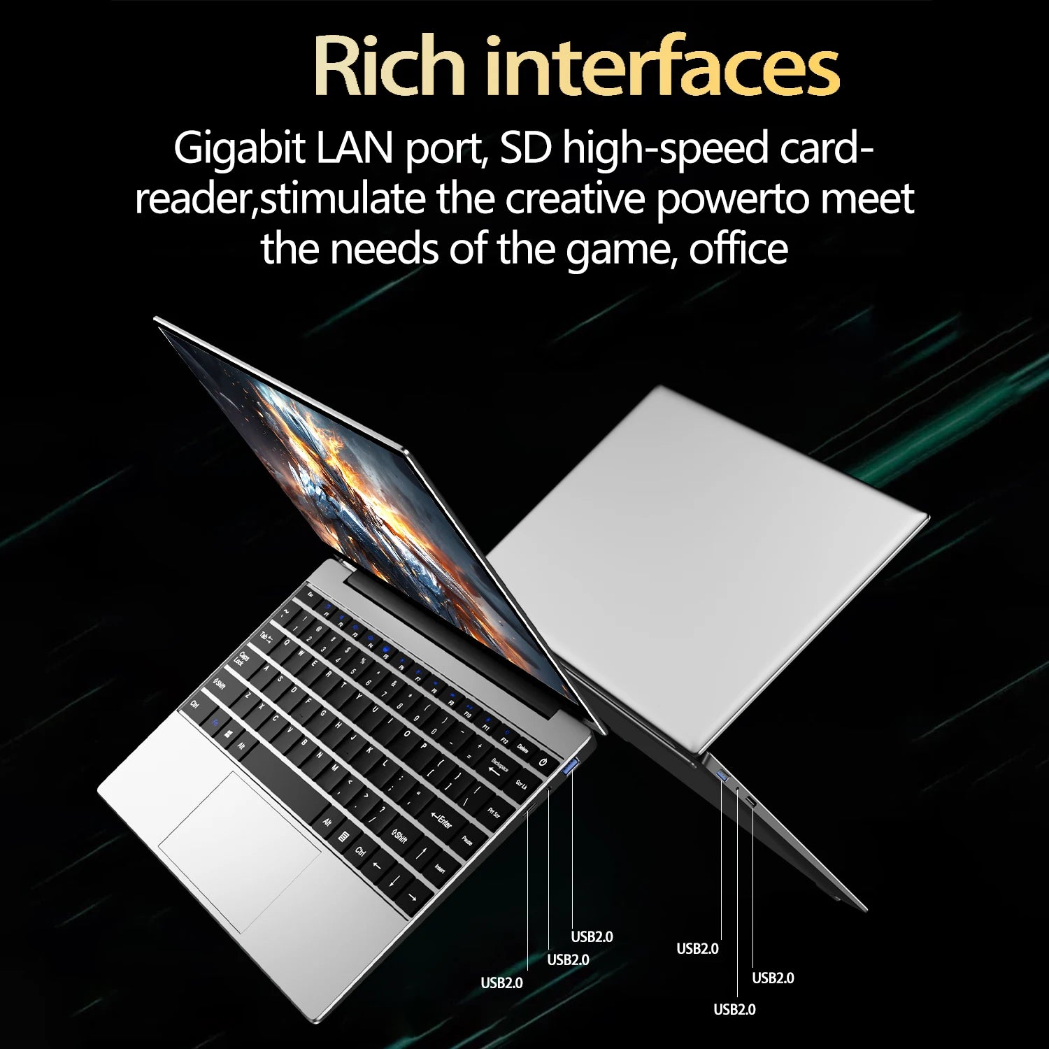 NAIWO Laptop Intel N3700 15.6" IPS FHD Intel 4405U Laptop 16GB 2TB SSD 5000mAh Battery Windows 11 Office Laptop Thin and Light