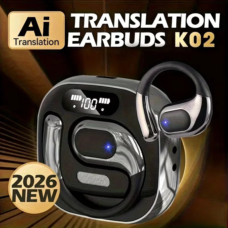 Translator New Bluetooth 5.3 Wireless Headphones Translation Earphones IPX4 Waterproof Rating Long Battery Life