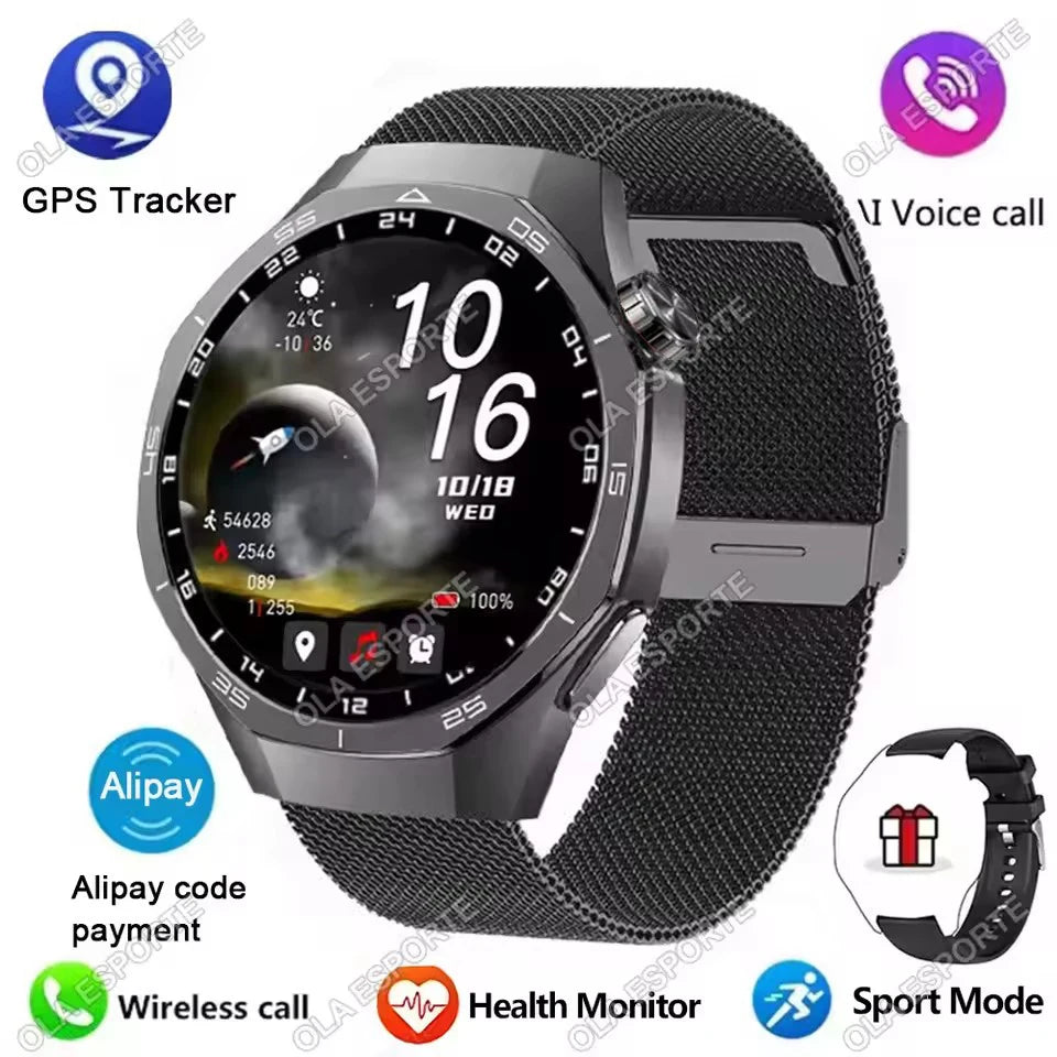 Nuevo Watch 5 Smart Watch 5 Pro Hombre HD AMOLED Pantalla GPS Frecuencia cardíaca Llamada Bluetooth IP68 Impermeable Smartwatch Hombre Regalos de Vacaciones