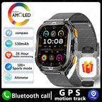 2025 New Dual Frequency GPS Outdoor SmartWatch Compass Altitude Air Pressure 5ATM Waterproof Sports SmartWatch for Men and Women