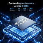 NEW 14.1 inch Portable Laptop 12GB 2TB Intel Core i7 9850H Windows 11 Gaming Computer PC Gamer office Notebook 1920*1080 HD 4K