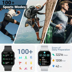 DAORKOW's new large-battery watch, 1000mAh, Bluetooth call, heart rate, blood pressure, and smartwatch for both men and women