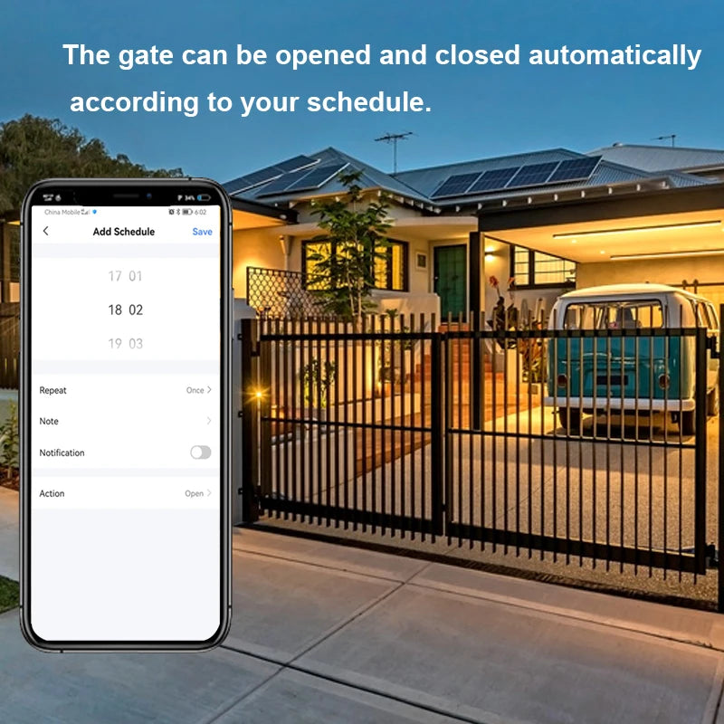 Smart Life WiFi Motorized Swing Gate Sliding Gate Opener Dry Contact 110V 240V Voice Control Works with Tuya  Google Home