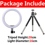 26cm LED Selfie Ring Light Dimmable Led Photography RingLight With Tripod & Phone Stand for Youtube Video Live Makeup Fill Lamps