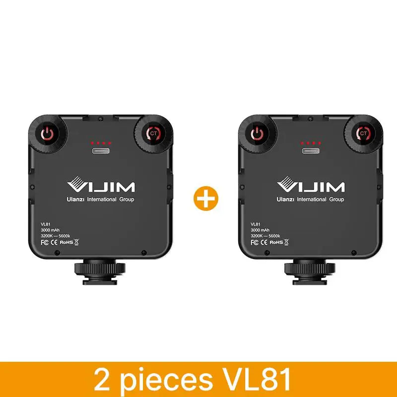 VIJIM VL81 LED Video Light 3200-5600K Camera Light 850LM 6.5W With Cold Shoe Mini Vlog Fill Light 3000mAh Panel Lamp Photography