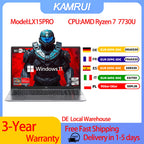 KAMRUI Gaming Laptop 15.6inch Laptop with AMD Ryzen 7 7730U 16GB 512GB Windows 11 High Performance Laptop ComputerRadeon WiFi 6