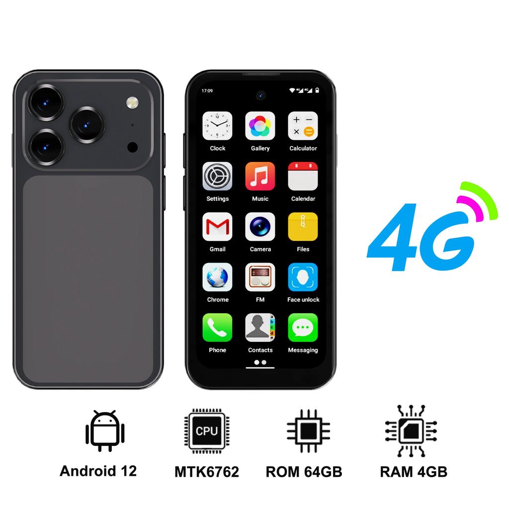 SERVO 19Air mini Android Smartphone 4G LTE 3.88" HD Display Dua SIM Card 2000mAh 6GB+128GB Small Mobile Phone GPS OTG Play Store