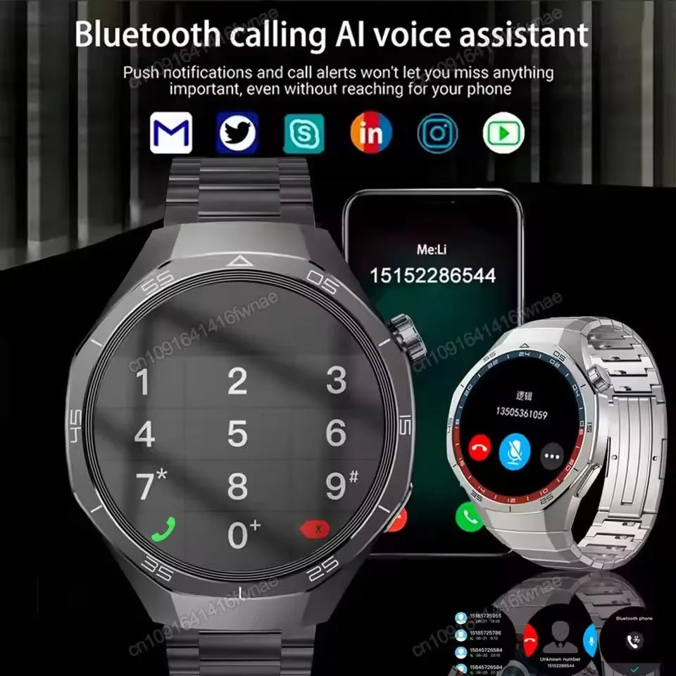 Nuevo Watch 5 Smart Watch 5 Pro Hombre HD AMOLED Pantalla GPS Frecuencia cardíaca Llamada Bluetooth IP68 Impermeable Smartwatch Hombre Regalos de Vacaciones