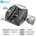 BEXIN Aluminium 50mm/70mm/90mm/110mm Quick Release Clamp Tripod Ball Head Mount Clamp for Arca-Swiss Standard Camera Monopod