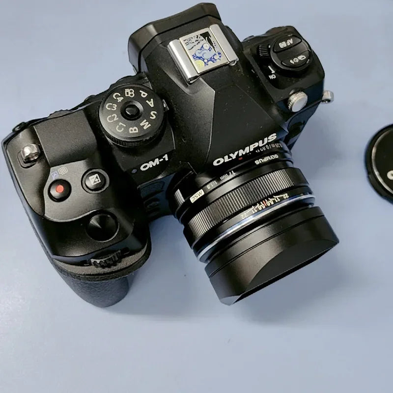 Metal Bayonet Square Lens Hood Comes with Metal Cap for Olympus M.Zuiko Digital 17mm F/1.8