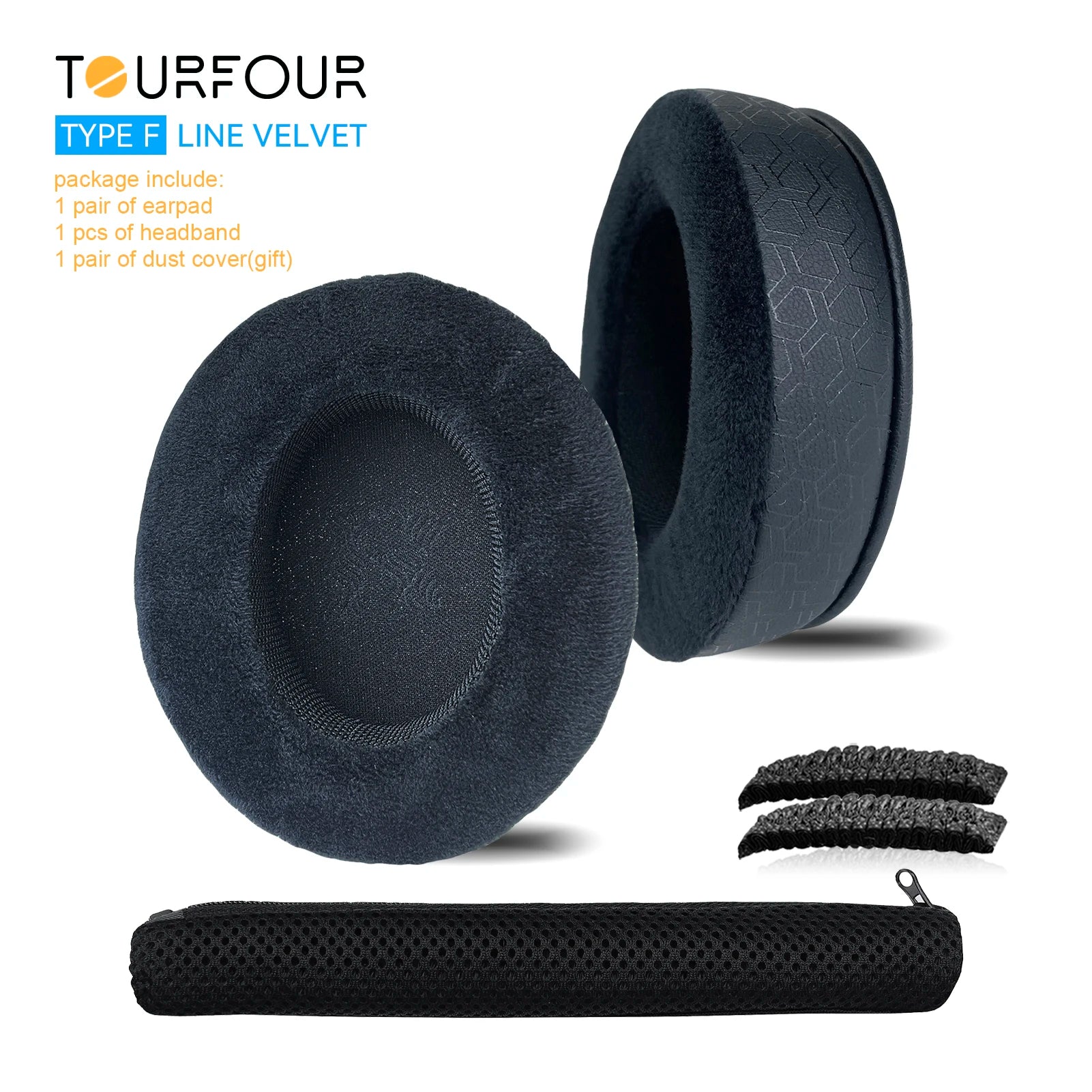 TOURFOUR Replacement Earpads for Audio Technica ATH-M50x,M50xBT,M40x,M30x,M20x,MSR7 Headphones Ear Cushion Sleeve Earmuffs